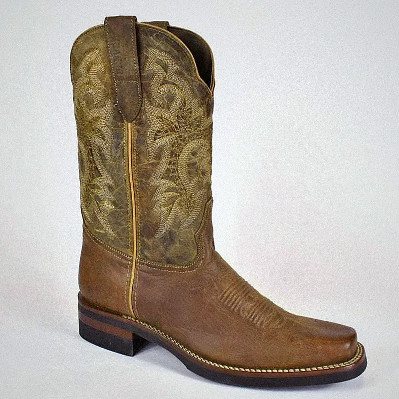 Denver Mountain Rubber Sole French Toe Oryx Crazy Leather Boot 845-1