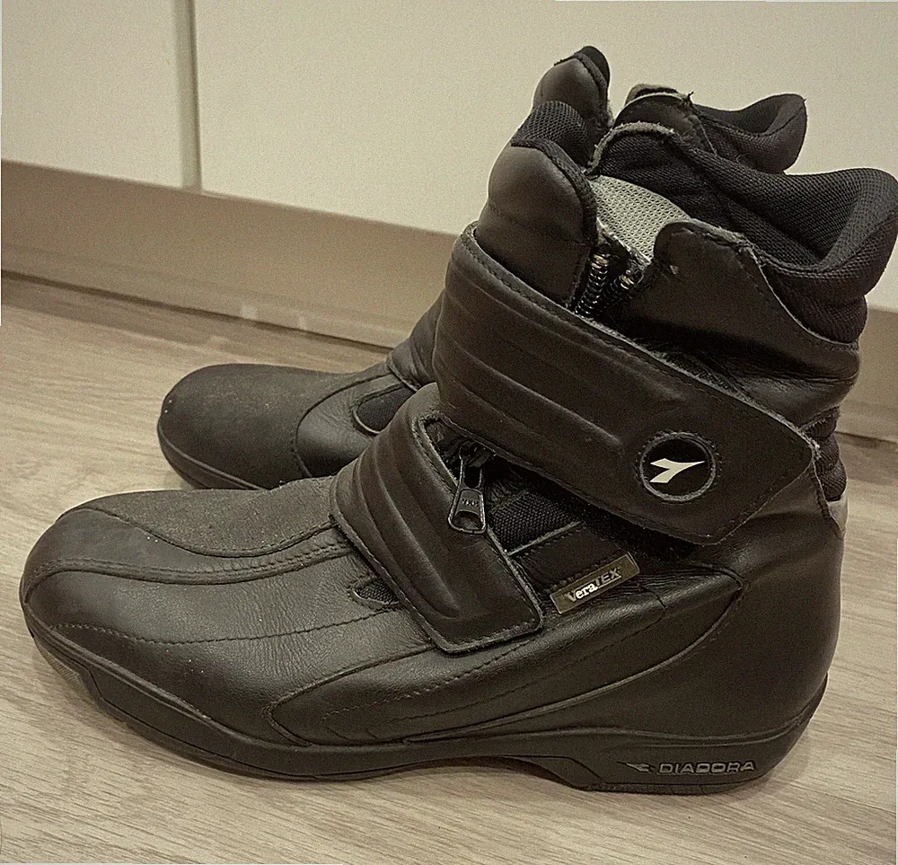 Diadora Veratex Mens Motorcycle Riding Leather Biker Waterproof Boots Sz 9.5 43