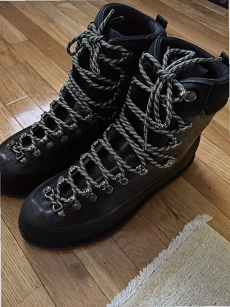 Diemme Everest Black Leather Hiking Boots US 11.5 DI2007EV01 New with Box