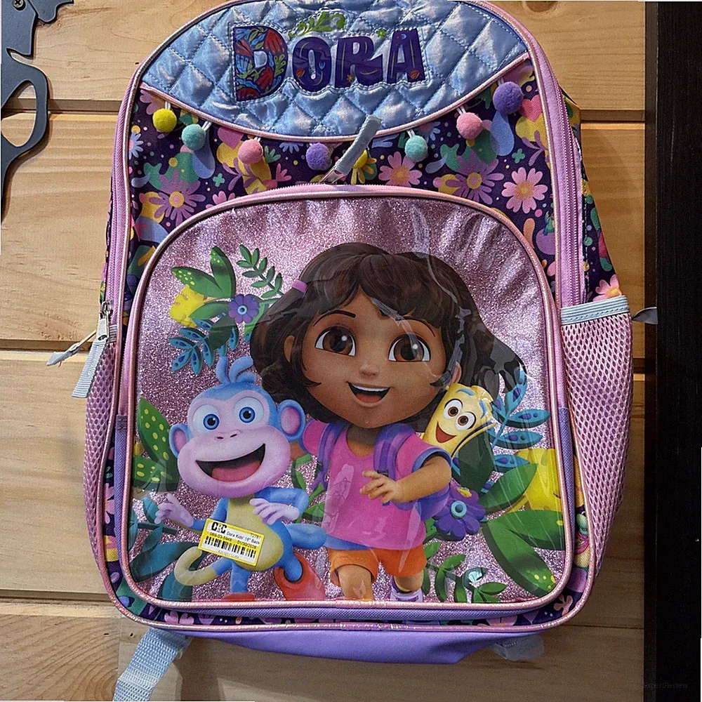 Dora Kids' 16" Backpack Purple Boots Map Explorer