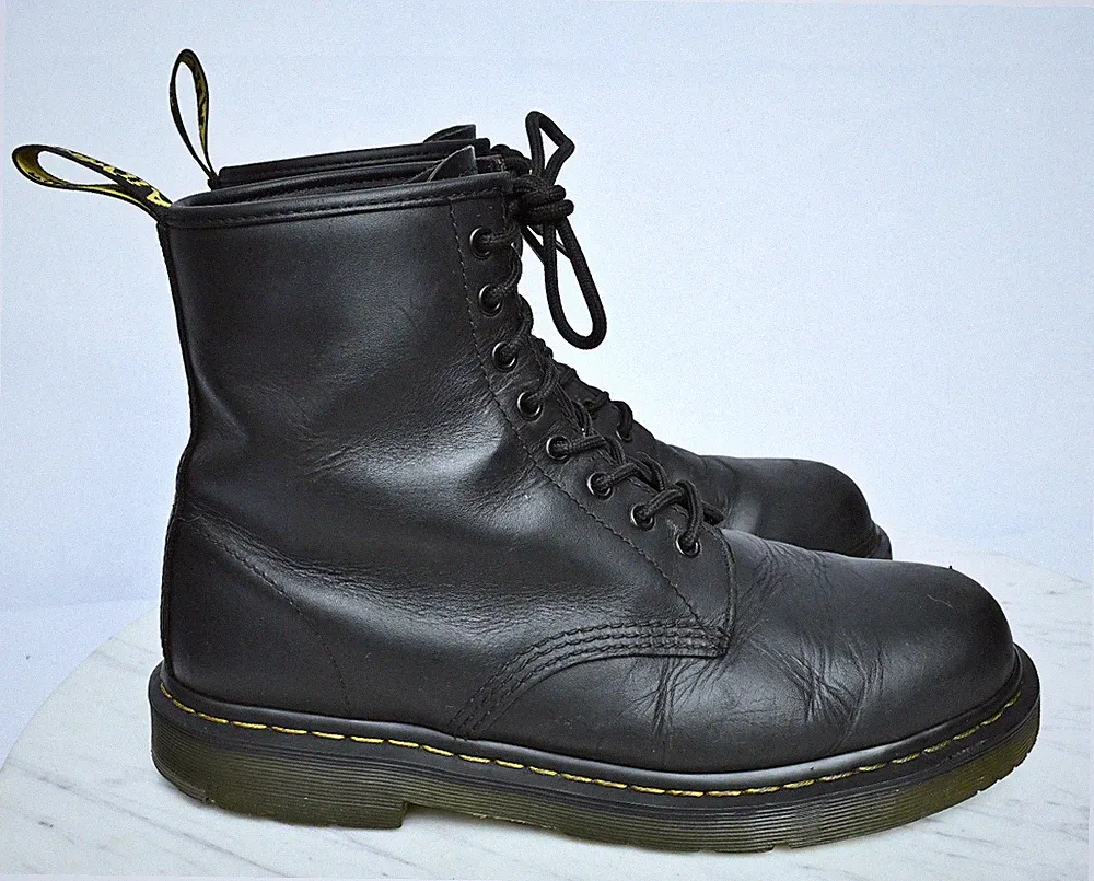 Dr. Martens 1460 SR Abandon Leather Laced Up Combat Work Biker Boots Mens Sz 12