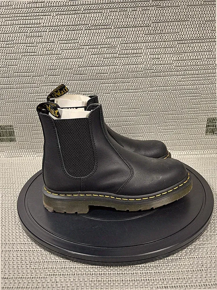Dr. Martens Chelsea Boots Mens Size 8 Us 2976 Slip Resistant Soft Toe Work Black