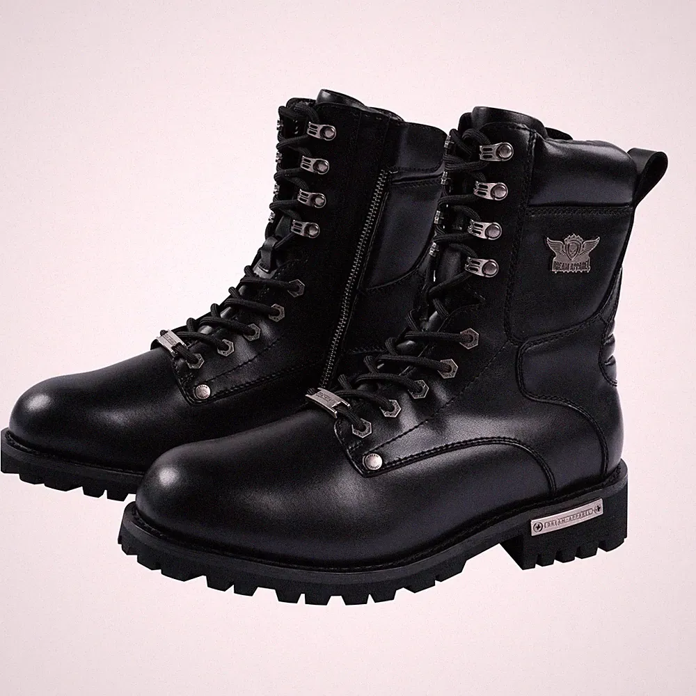 Dream Apparel Men's Leather Motorcycle Boots For Touring Riding & Fashion Boots