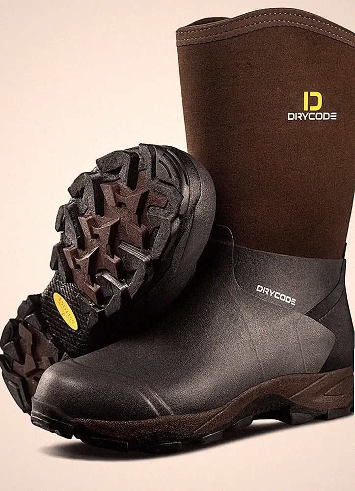 DRYCODE Rain Boots for Men ALL Seasons,Size 6 for Men ,Brown (FREE SHIPPING)