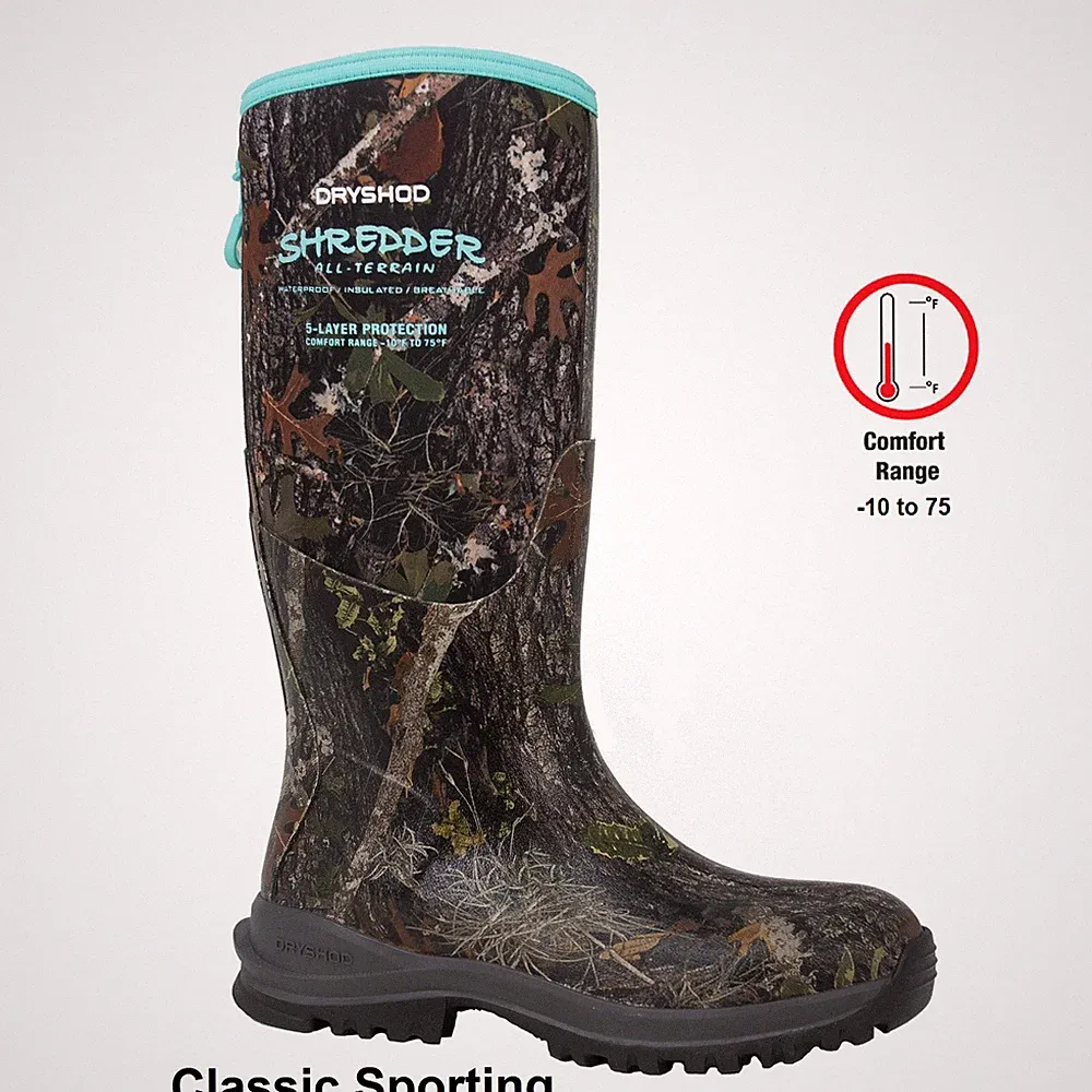 Dryshod Size 8 Women's Shredder MXT Camo Hunting Work Ranch Boot SHX-WH-CM