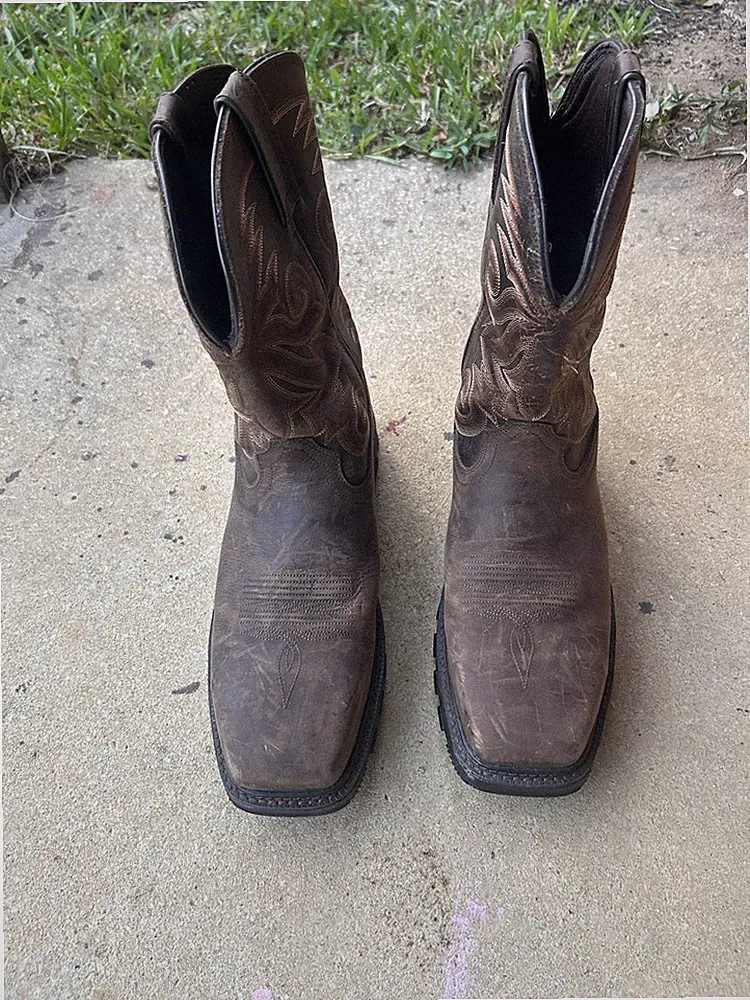Durango Brown Steel Toe Work Boots Mens Size 12