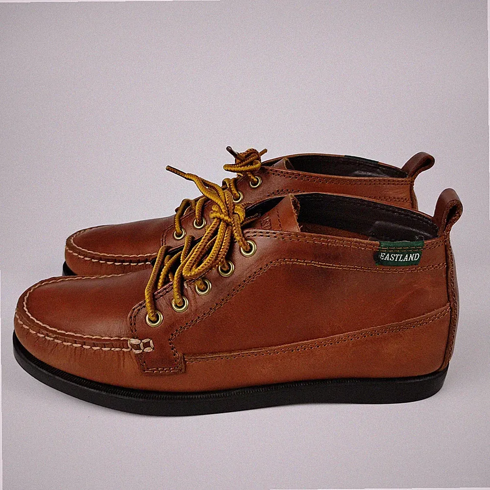 Eastland Seneca Women's 7.5 M Brown Leather Camp Moc Chukka Boots 3390-04