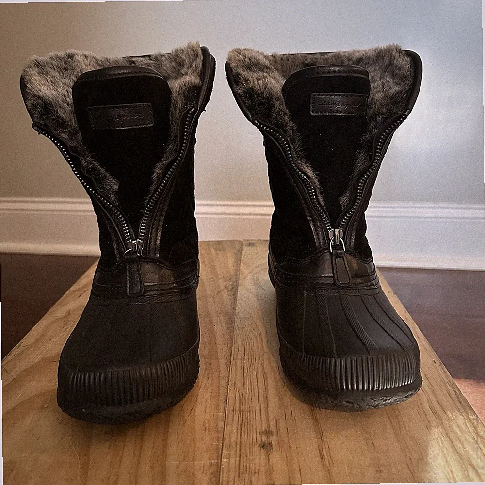 Easy Spirit Snow Boots Rain Boots Winter Fleece Lined Gorpcore Waterproof Size 6