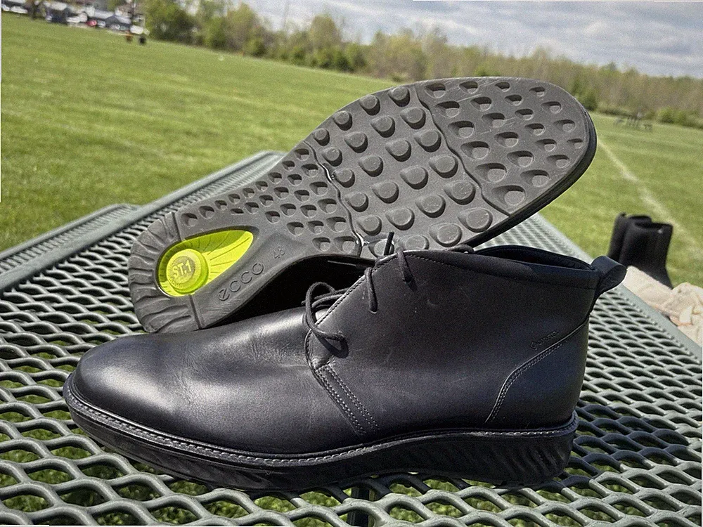 Ecco Mens Chukka Boots US 14/14.5 EU 48 Black ST. 1 Hybrid GTX Gore-Tex Ankle