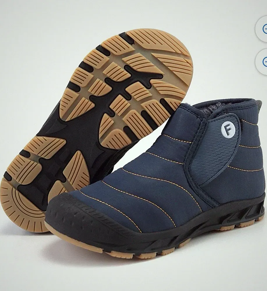 Ecetana Snow Boots for Men Winter Warm Waterproof Outdoor Hiking Shoes Size 45