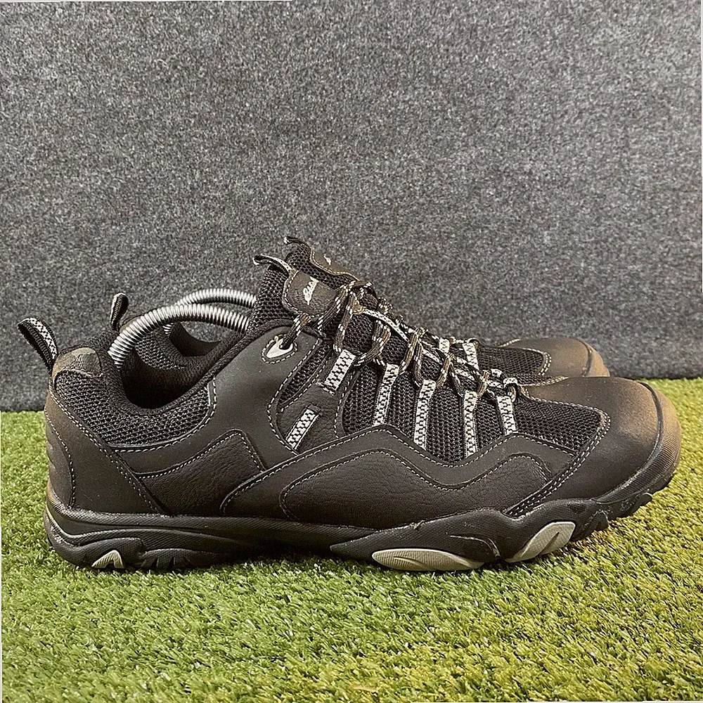 Eddie Bauer Barkley Hiking Trail Shoes Men's Size 12 Black Leather Lace-Up
