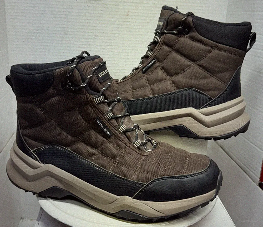 Eddie Bauer Hosmer Mens Track Quilted Hiking Boots Brown Black Outdoors Size 12M