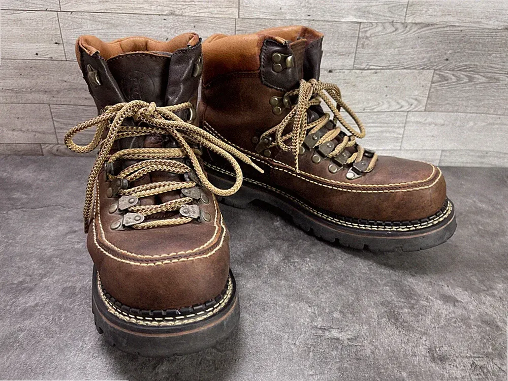 Elk Wood Boots Men 9.5D Shoes Brown Leather Composite Toe Combat Hiking Trail