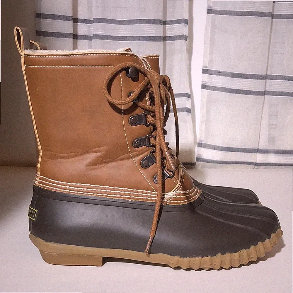 Esprit Harbour Lined Waterproof Duck Boots Women's Size 6.5 M Brown Rain Snow