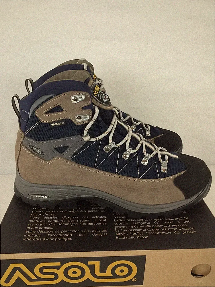 Excellent Asolo Finder Men's Hiking Boots, Wool/Blue, M9.5