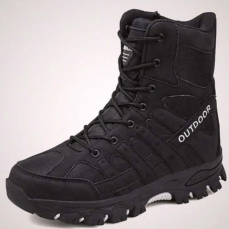 Fashion Outdoor Men's Hiking Boots High Top Breathable Desert Combat Ankle Boots