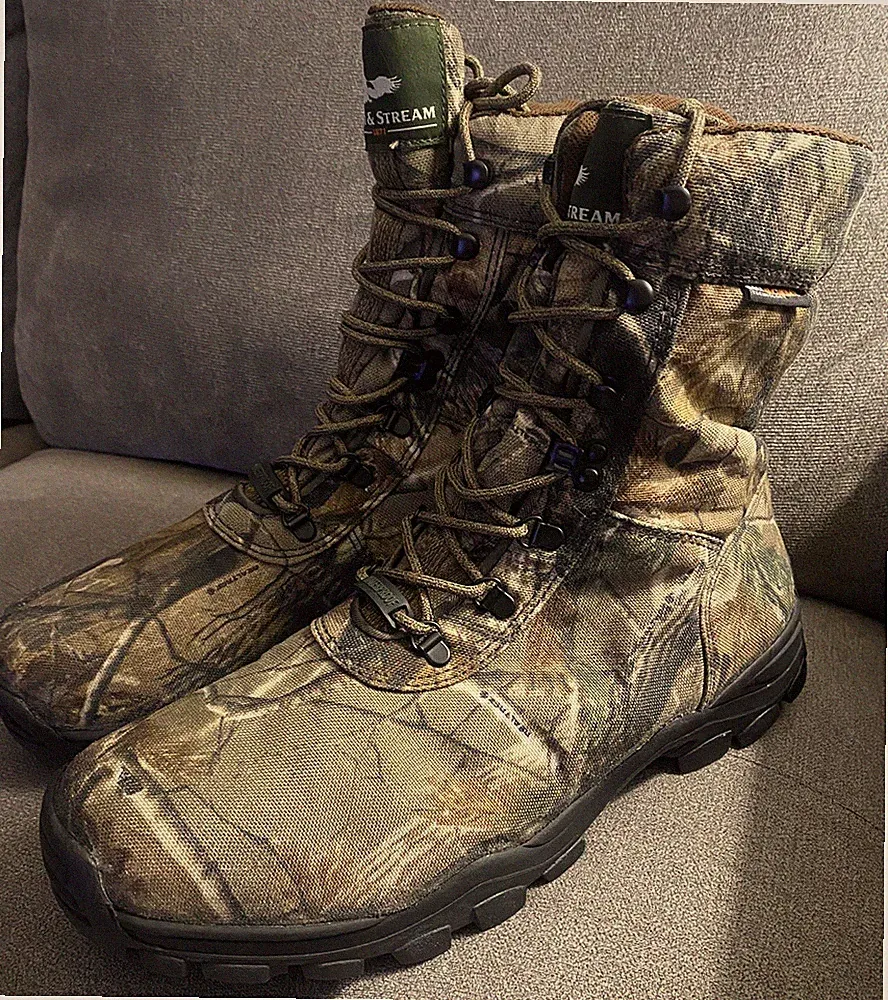 Field & Stream Camo Boots 13 Hunting Outdoor Hiking Trail Waterproof No Scent