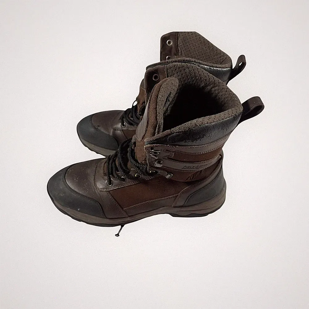 Field & Stream Men's Brown Leather Insulated Hiking Boots Size 11