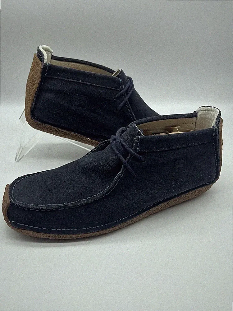 FILA Men’s Blue Suede Leather Chukka Boots w/Crepe Rubber Soles 🌺 Size 8 NEW