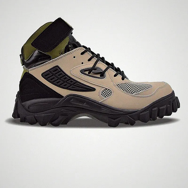 Fila Yak 1BM01276-116 Men's US 8 Beige Black Cross Trainers Hiking Boots EF169