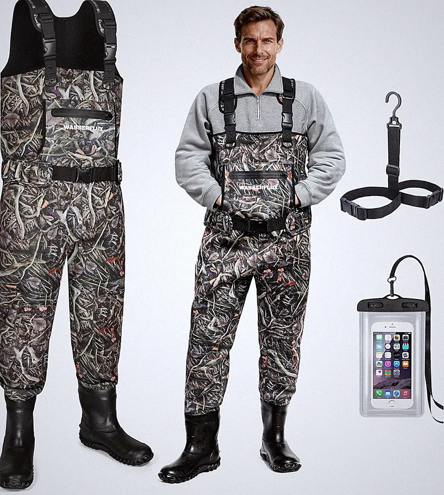 Fishing Waders for Men, Waterproof 4Mm Neoprene Hunting Waders, 8Mm Reinforced K