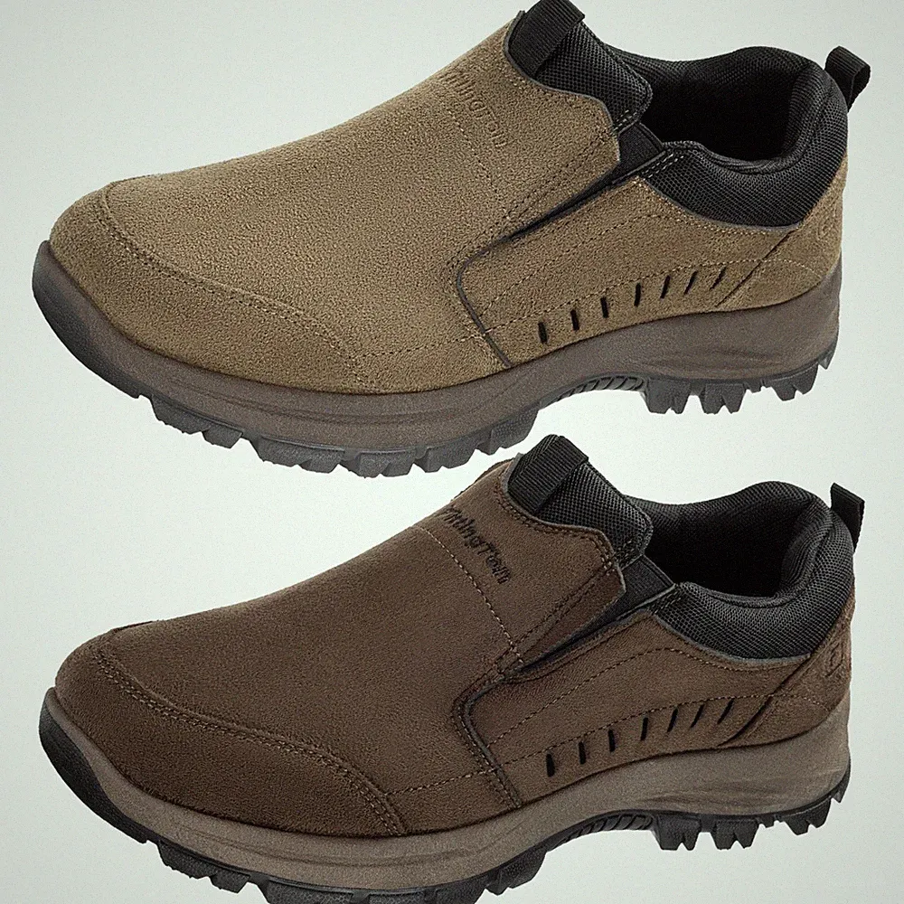 Fittington Men's Trekking Trails Sneakers Slip on Hiking Shoes Outdoor Non-slip
