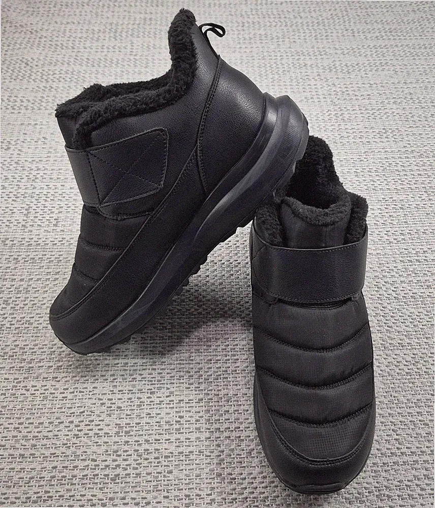 FitVille Boots Mens Size 9.5 EW Black Insulated Snow Winter Ankle Slip Resistant
