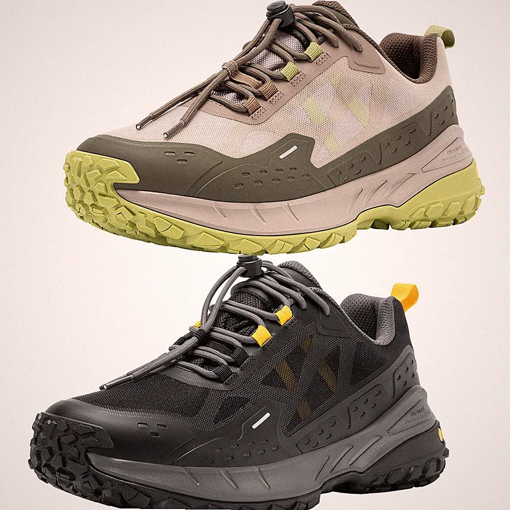 FitVille Men Waterproof Hiking Shoes Extra Wide Slip-Resistant Trekking Trainers