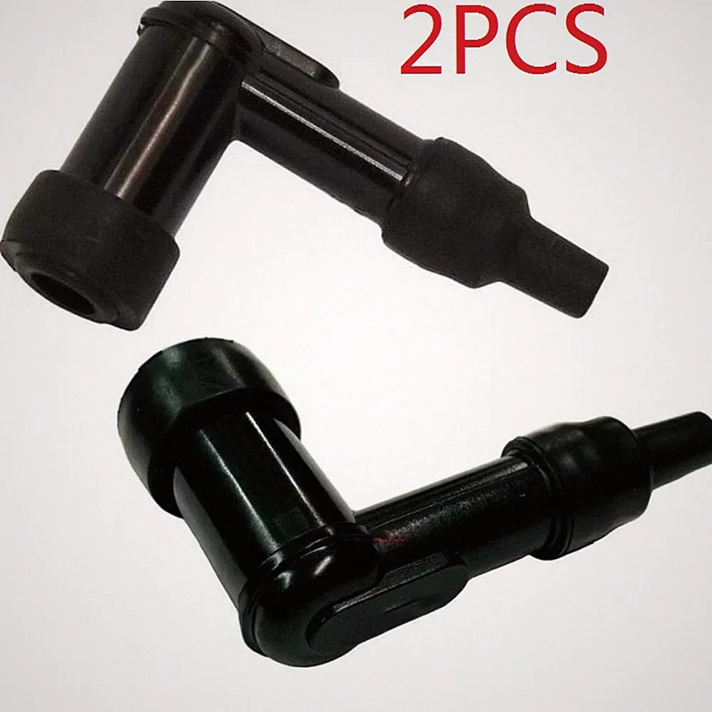 For ATV Motorcycle Snow Spark Plug Boot Cap Cover 2Pcs 90 Degree