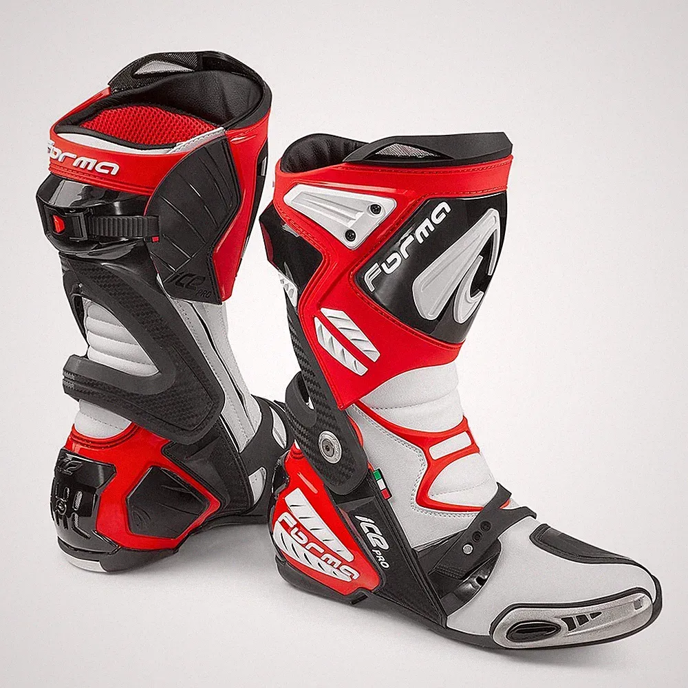 Forma ICE PRO motorcycle boots racing red track motogp road race riding gear