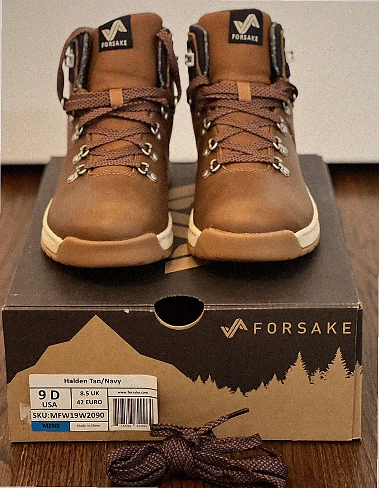Forsake Halden Mid Waterproof Hiking Boots (Tan Colorway, New) - Size 9