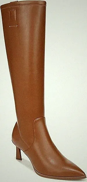 Franco Sarto Women's Daytona Cognac Pointed Toe Knee-High Boots - Stock