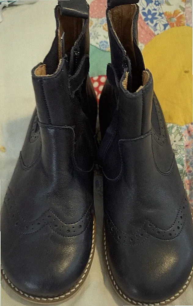 Froddo Leather Chelsea Boots Navy Unisex Kids EU 33 US 2 Ankle Zip