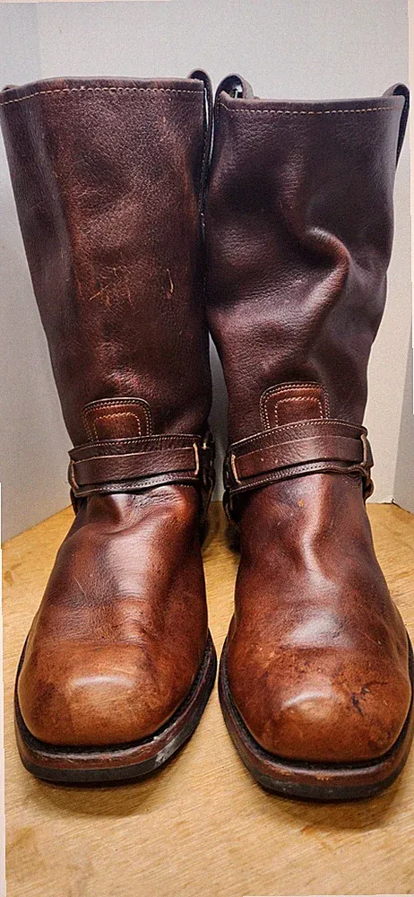 Frye Harness Boots Mens 87250 Distressed Brown Leather Motorcycle 15M