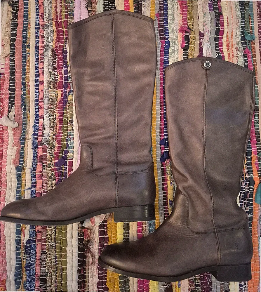 Frye Melissa 11B Brown Leather 17" Equestrian Riding Boots