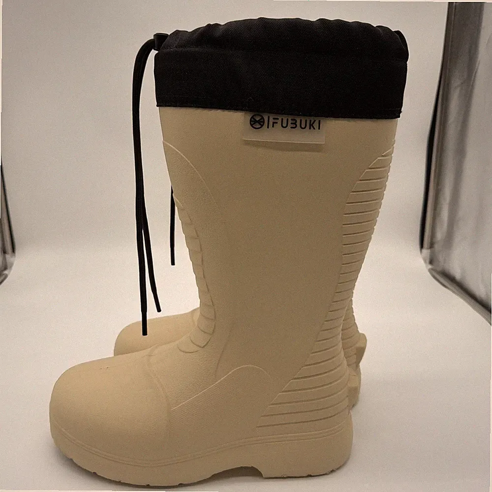 FUBUKI Waterproof Winter Boots Beige Rubber Snow Boots Women’s US 7.5 EU 38