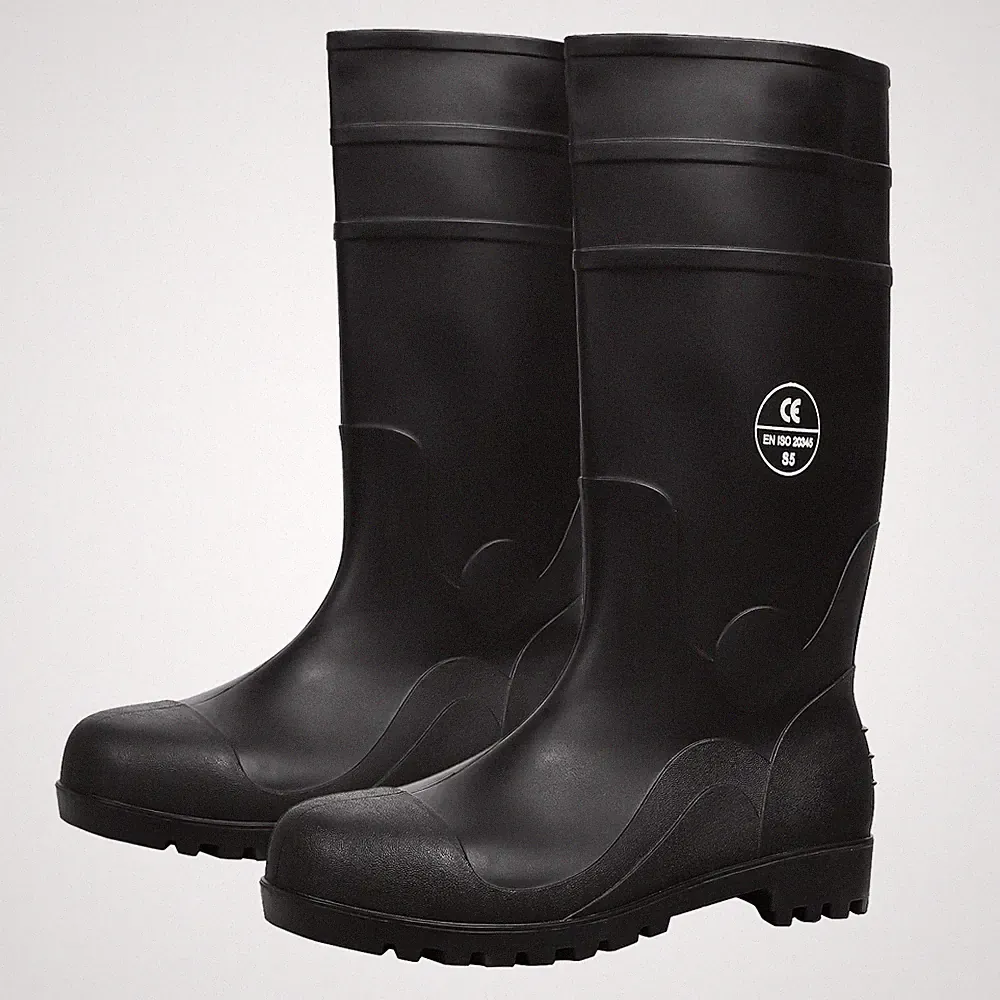 Full Sizes Waterproof Rubber Rain Boots Anti-slip Work Safety Boots w/Steel Toe