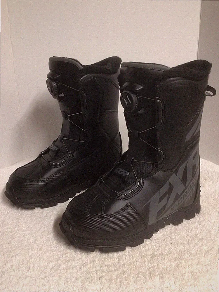 FXR X-Cross Pro BOA Snow Boots Black Ops Mens 7 Women’s 9 FB03-6-4-18 NEW