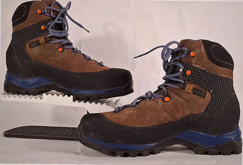 Garmont Toubkal GTX Goretex Boots Dark Brown Blue Men's Sz 7½ Hiking Backpacking