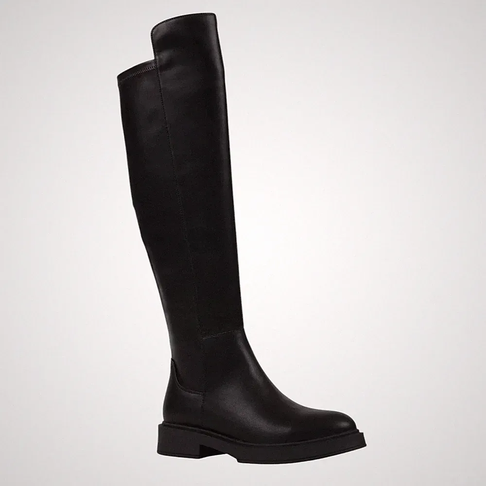 GC Shoes Women's Alya Classic Elastic Knee High Boots Black Size 10