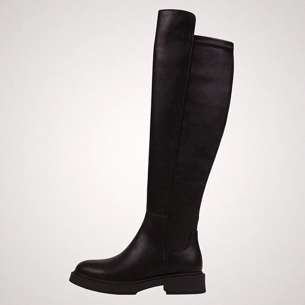 GC Shoes Women's Alya Classic Elastic Knee High Boots Black Size 9