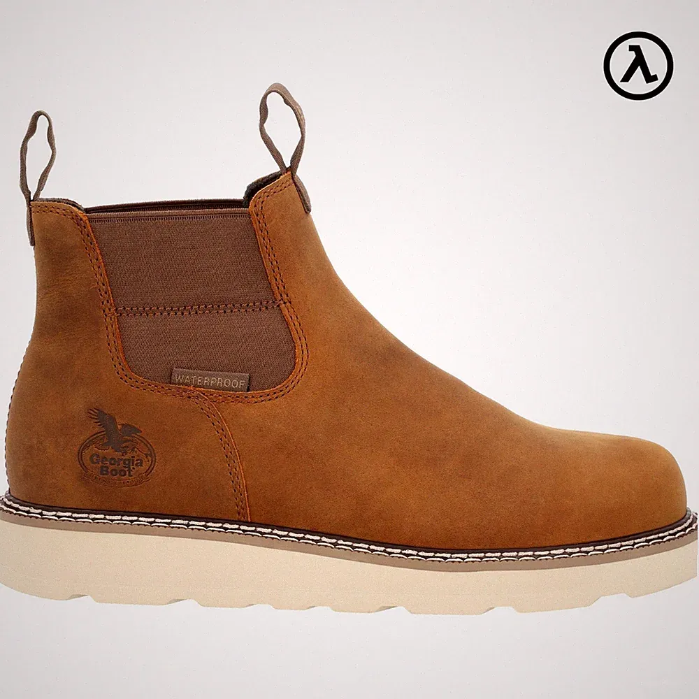 GEORGIA BOOT CORE 37 WEDGE WATERPROOF CHELSEA WORK BOOTS GB00694 - ALL SIZES