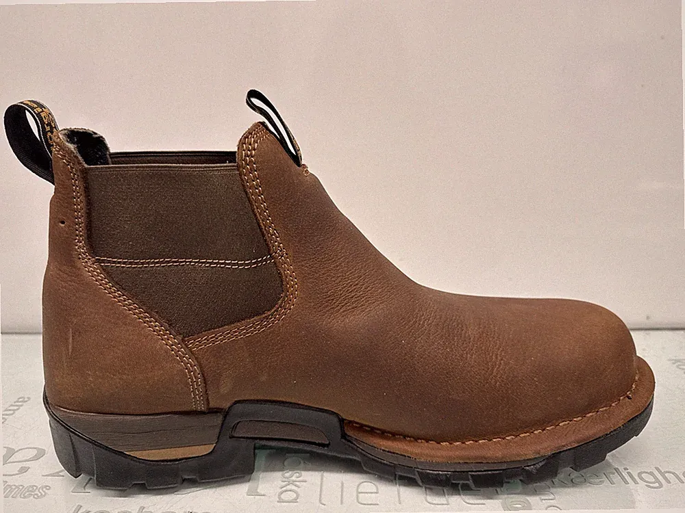 GEORGIA BOOT EAGLE Soft Toe CHELSEA BOOTS ASTM P269-18 BROWN Size 12M.