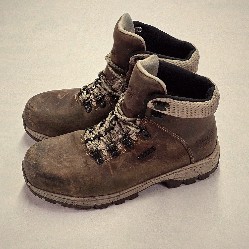 Georgia Boot Eagle Trail Women's Alloy Toe Waterproof Hiking Work Boots Size 8M