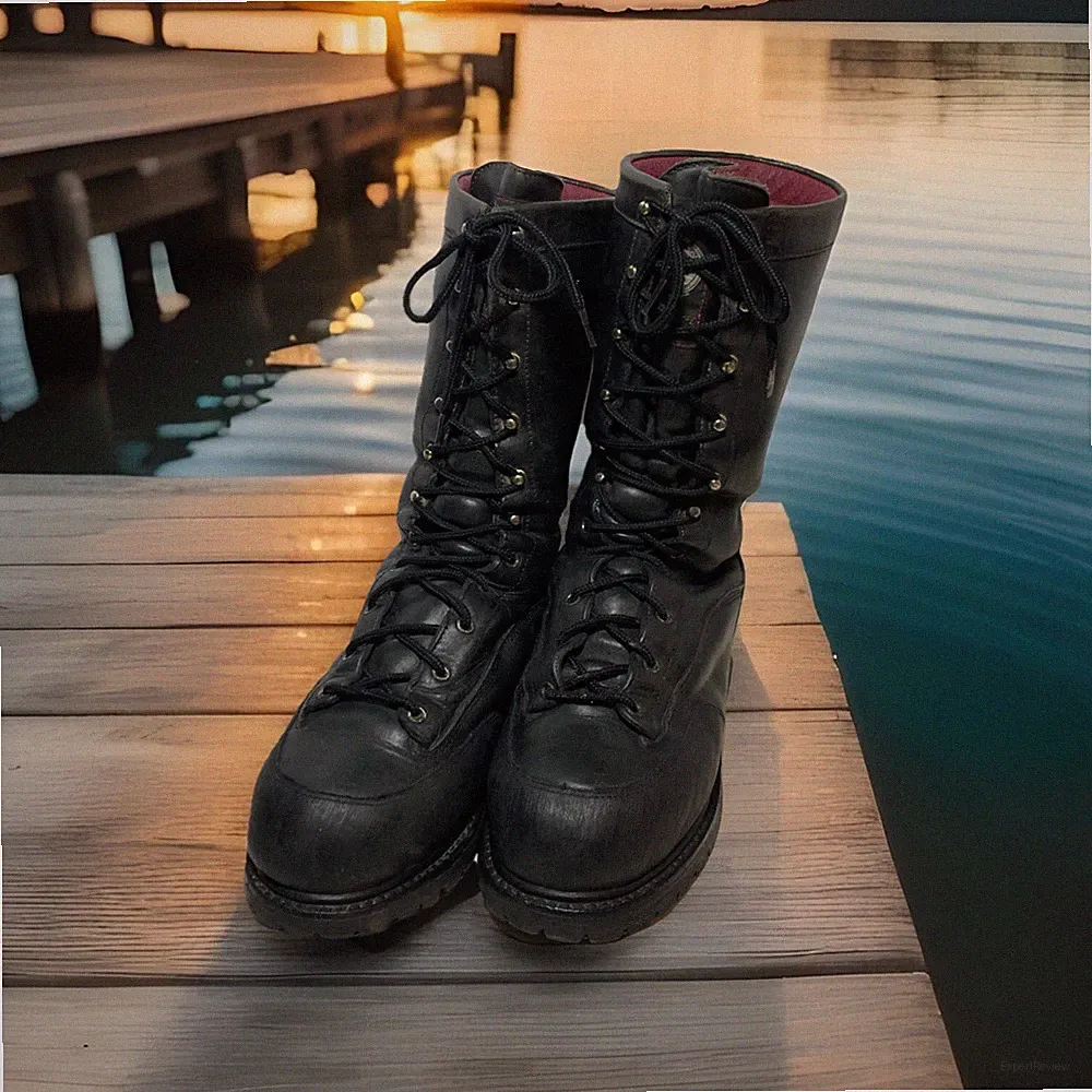 GEORGIA BOOT G9310 Black Leather Reinforced Toe Combat Logger Boot Men's 9M