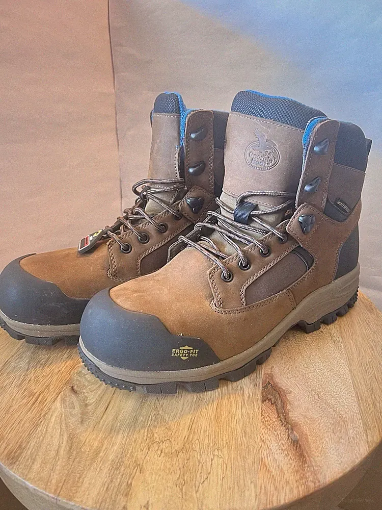 Georgia Boot Men's Brown Composite Toe Waterproof Hiking Style Boots 8 M NOS!