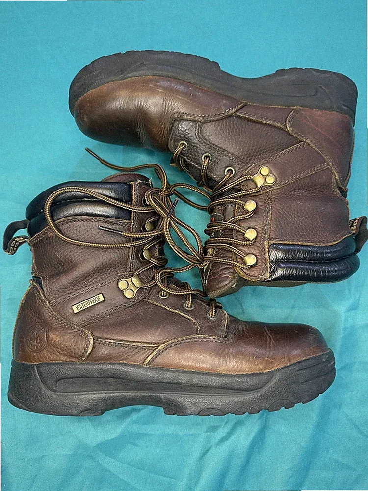 Georgia G3563 Brown Leather 8'' Waterproof Hiking Trail Boots Men’s US 7.5