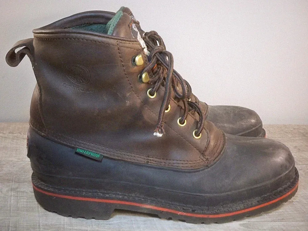 Georgia Giant 6" Work Steel Work Boots Waterproof Muddog Leather Mens Size 10.5