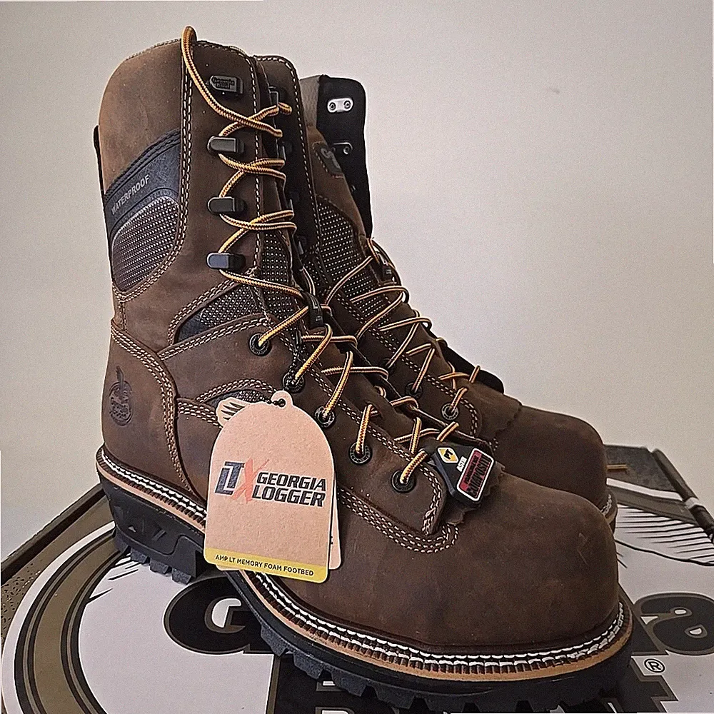 GEORGIA LTX LOGGER COMPOSITE TOE WATERPROOF WORK BOOTS GB00617 - SIZE 11 W