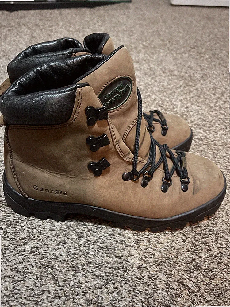 Georgia Sport & Trail Brown Leather Gore-Tex Hiking Work Comfort Core Boots 9 M